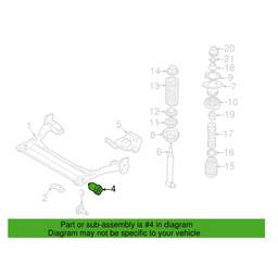 Audi Subframe Bushing - Rear 8D0501541A